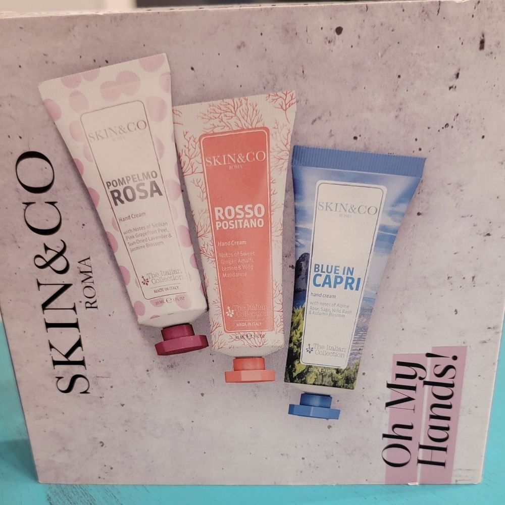 NEW Skin & Co Roma 3 Pc Hand Cream Set Travel Sizes 3 Scents Oh My Hands